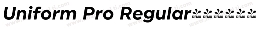 Uniform Pro Regular字体转换